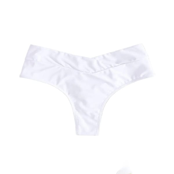 Cross Bikini Thong White XL Women's Lingerie unbranded