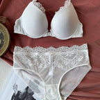 Front Closure Lace Bra Set White S Women's Lingerie unbranded