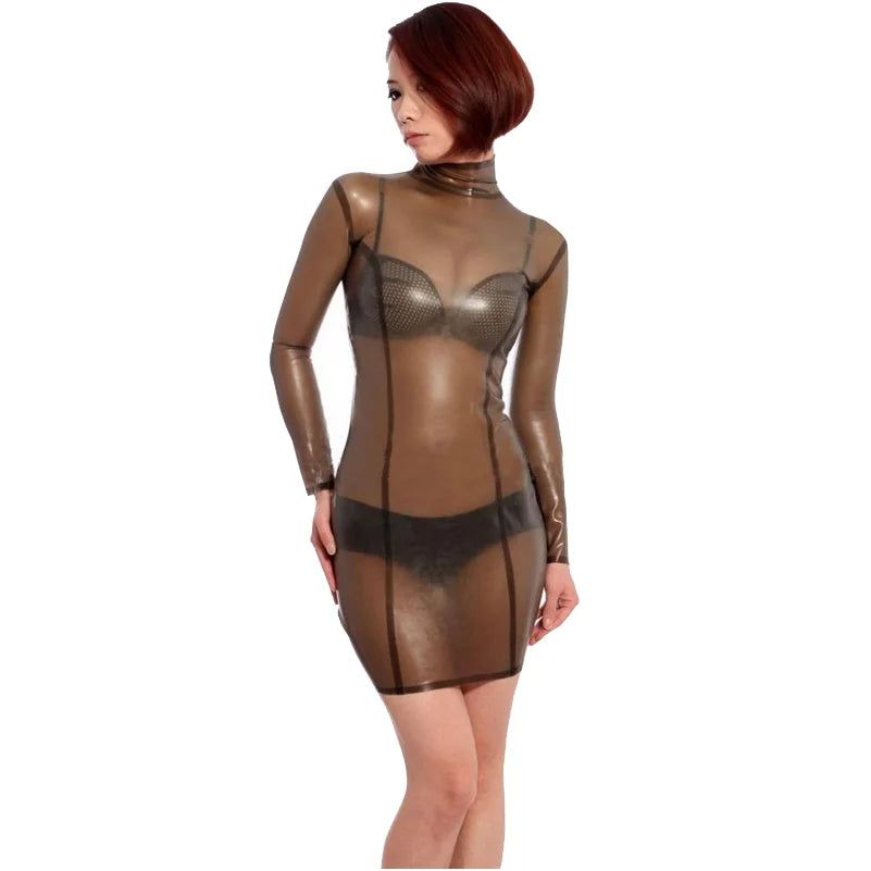 House Of Dasein Transparent Latex Dress Black M Women's Lingerie House of Dasein Main image