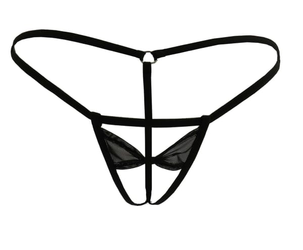 Mesh T Panties Black Free Size Women's Lingerie unbranded