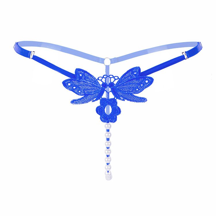 Adjustable Lace Thong Blue Women's Lingerie unbranded Main image