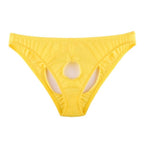 Ye Zimei Ice Silk Open Crotch Briefs Black Women's Lingerie unbranded