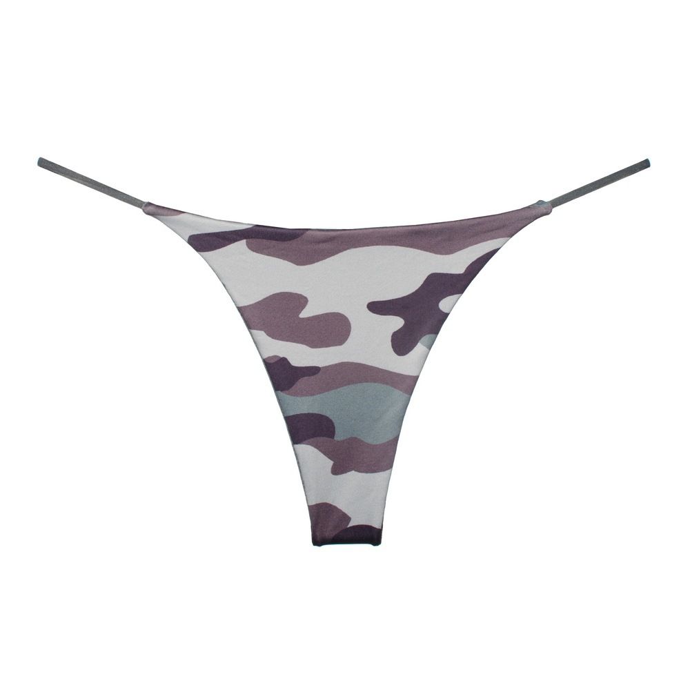 Milk Silk Low Waist Bikini Thong Camouflage M Women's Lingerie unbranded