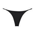 Women Milk Silk Low Waist Bikini Thong Black Size: S; Recommended weight (kg): 40 - 47; Waist (cm): 58 - 64; Hip (cm): 82 - 86; Suitable fit: slim build