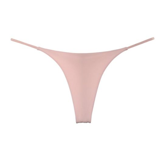Women Milk Silk Low Waist Bikini Thong Pink Size: L; Recommended weight (kg): 54 - 61; Waist (cm): 70 - 76; Hip (cm): 90 - 94; Suitable fit: slightly full build