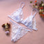 Yunfangyan Lace T Panties Bow Crotch Free Nylon White [bra + underwear]] Average size [40.00 kg-60.00 kg]