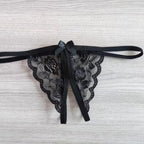 Yunfangyan Lace Bow Panty Set Red Women's Lingerie unbranded