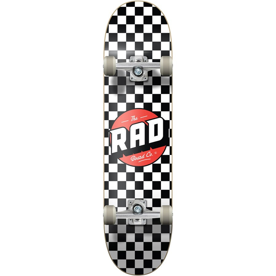 RAD Complete Dude Crew 7.75" x 31" Skateboard - Checkers Black / White Main image