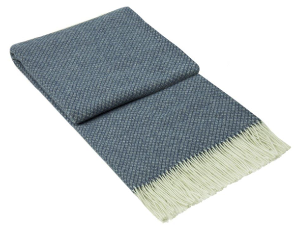 Chiswick Throw - Merino Wool/Cashmere - Navy Main image