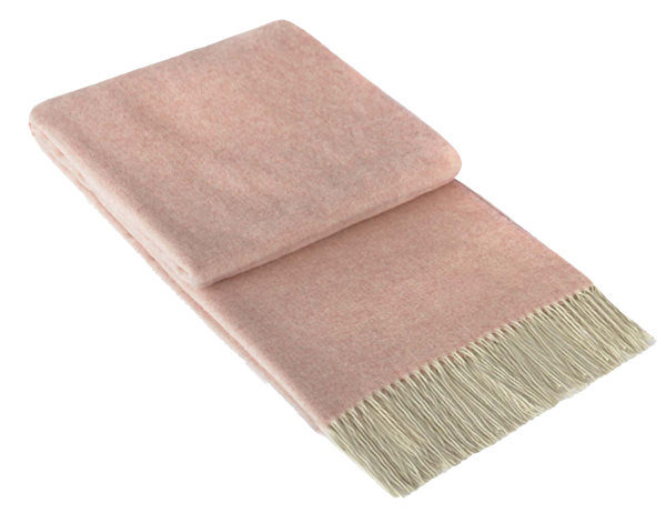 Kensington Throw - 10% Cashmere/ 90% Super Fine Merino Wool - Blush Main image