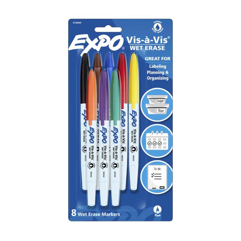 EXPO White Board Marker Fine Assorted Pack of 8 Main image