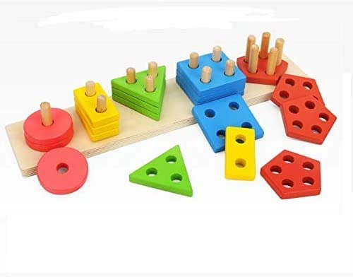 Wooden Educational Preschool Blocks Puzzle for 3 to 5 Year Old Kids Toys Secondary image