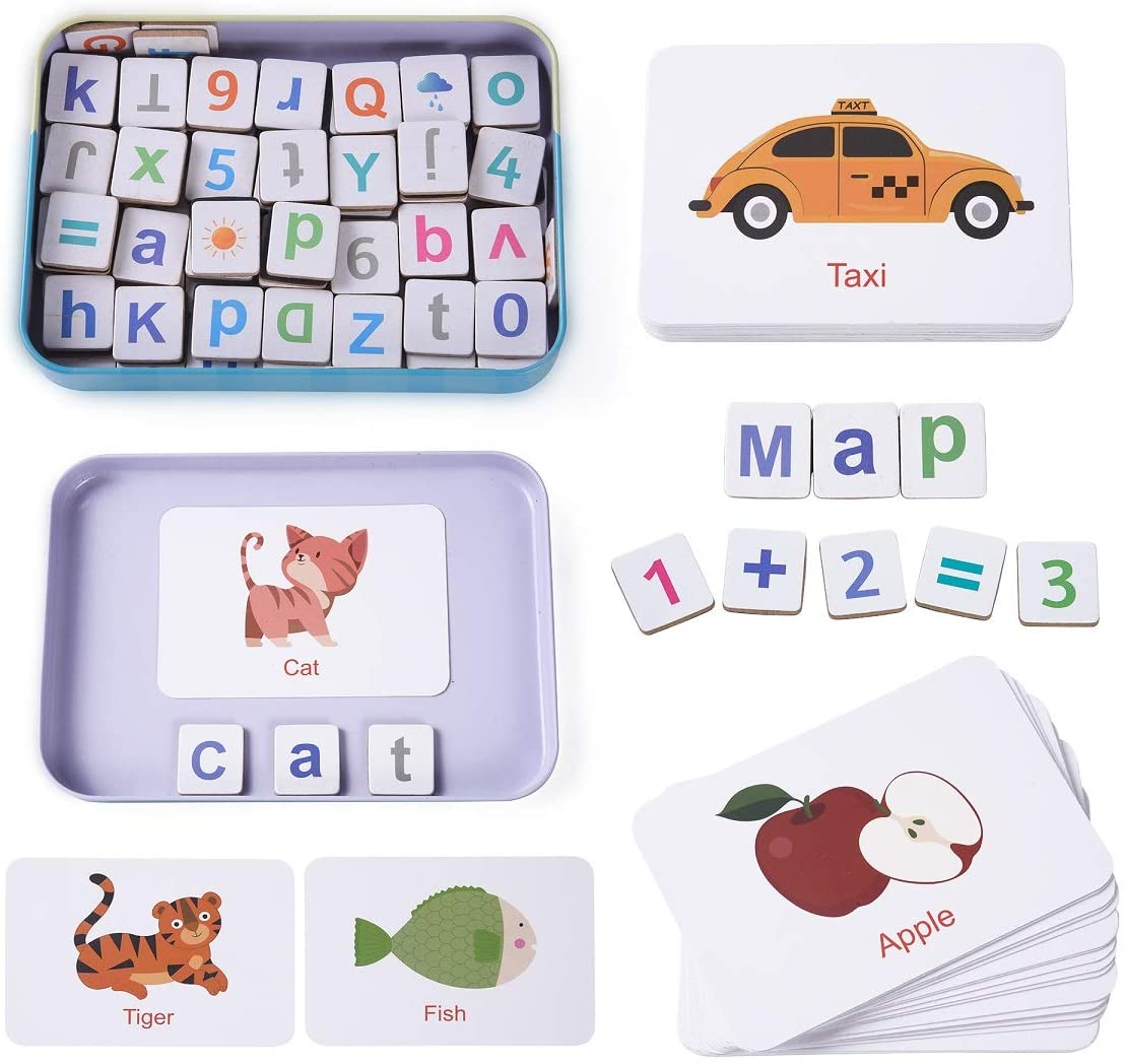 Wooden Magnetic Letters Numbers Alphabet Fridge Magnets Educational Toy Set Preschool Learning for 3 to 5 Years Kid Toddler Main image