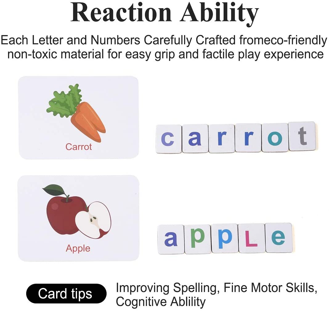Wooden Magnetic Letters Numbers Alphabet Fridge Magnets Educational Toy Set Preschool Learning for 3 to 5 Years Kid Toddler Secondary image