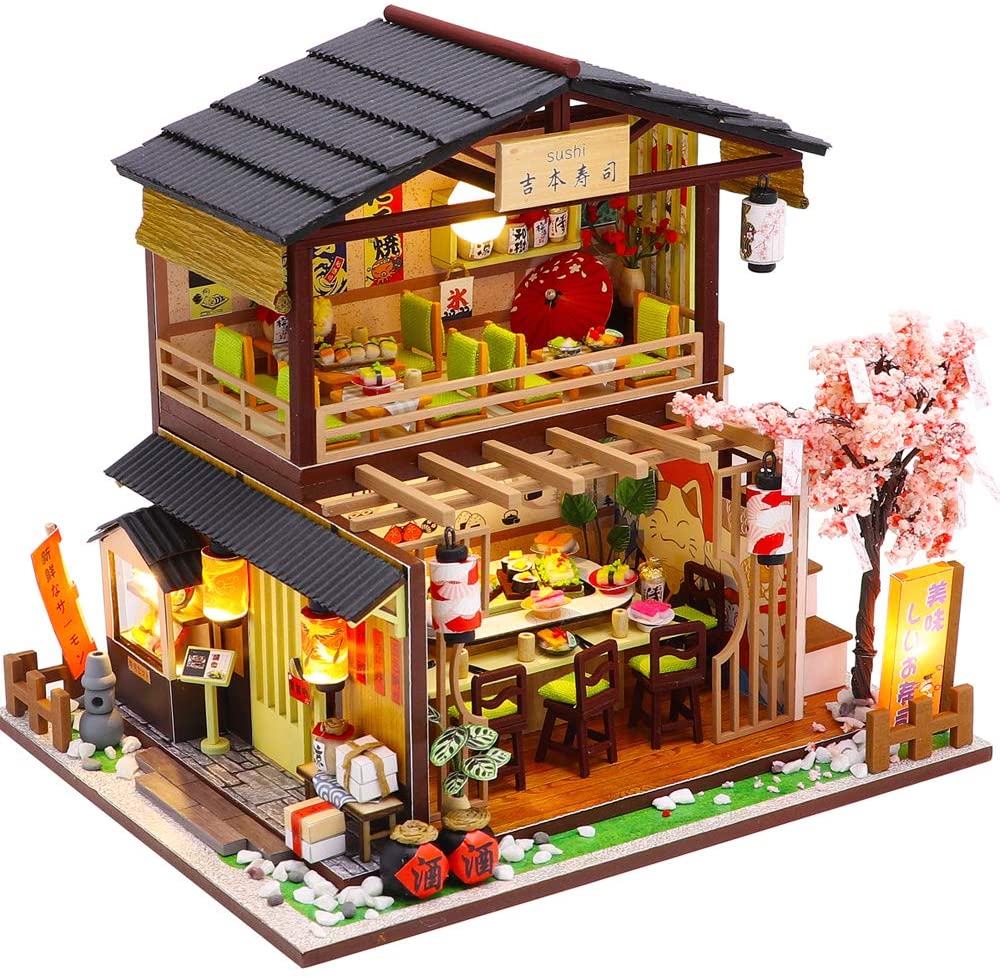 Dollhouse Miniature with Furniture Kit Plus Dust Proof and Music Movement - Asia (1:24 Scale Creative Room Idea) Main image
