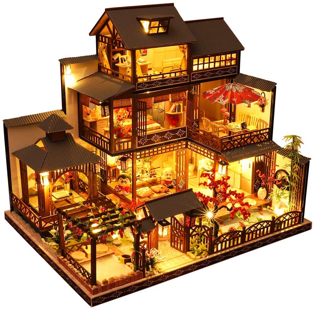 Dollhouse Miniature with Furniture Kit Plus Dust Proof and Music Movement - Giant Asia (1:24 Scale Creative Room Idea) Main image