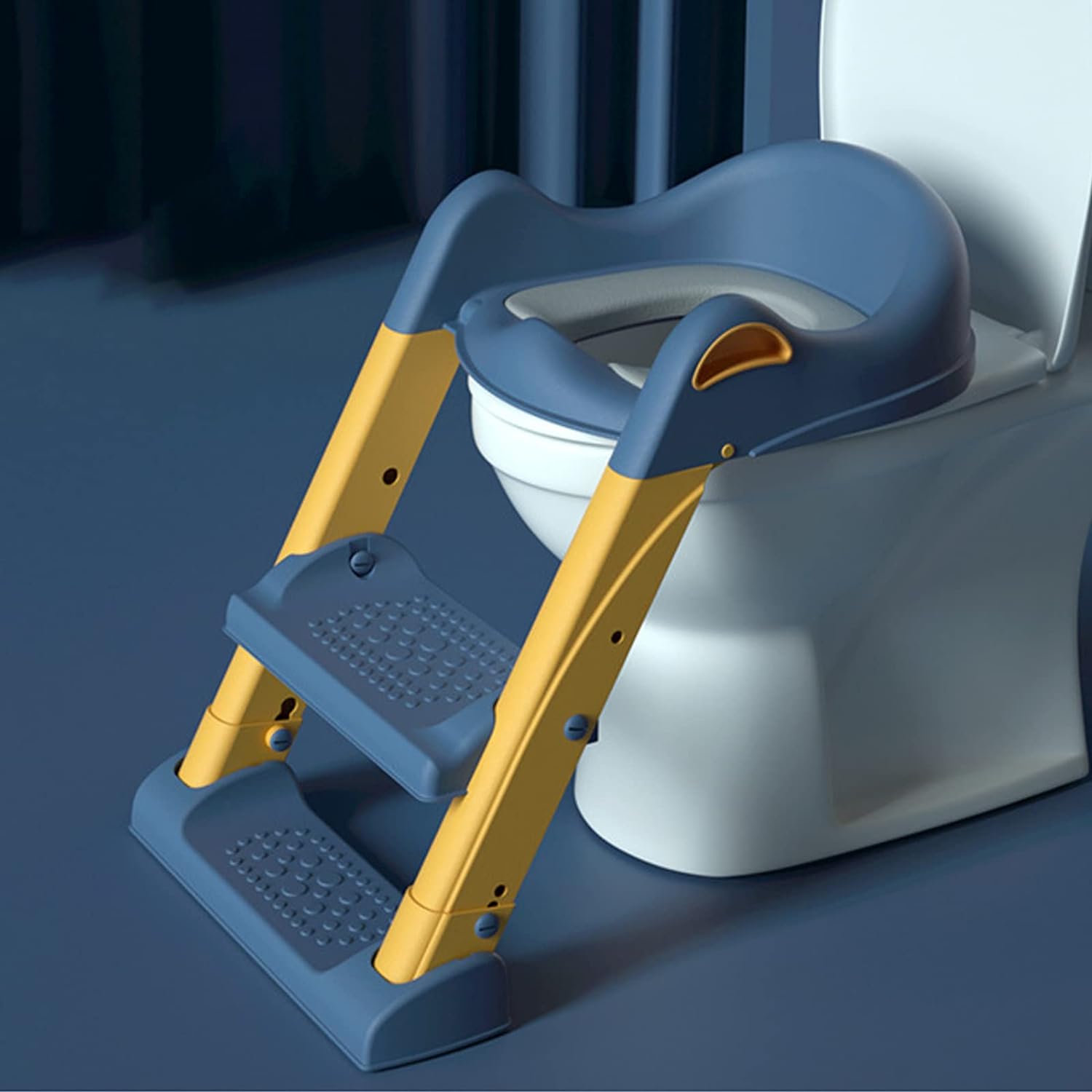 Potty Training Seat Step, Stool Ladder, Kids Boys Girls (Yellow) Main image