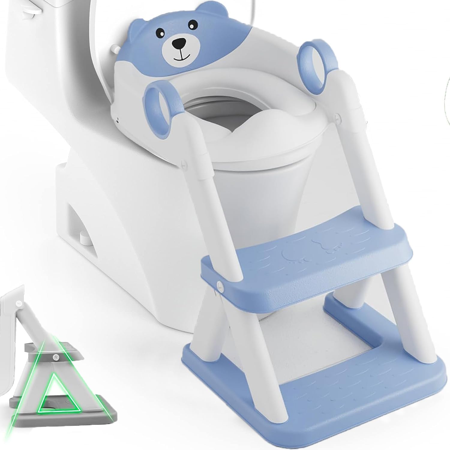 Potty Training Seat Ladder, Kids Boys Girls, Blue Main image
