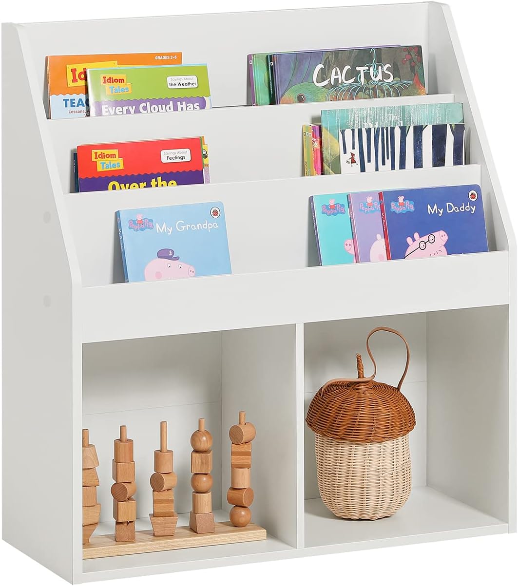 Kids Shelving Unit 3 Shelves 2 Compartments Main image