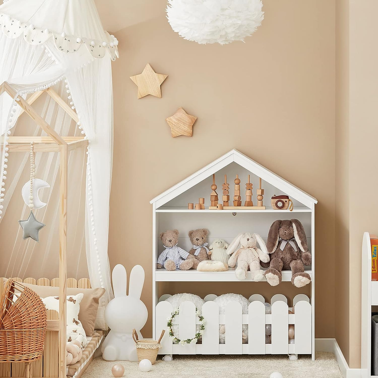 Kids Bookcase Shelf Storage Mobile Toy Chest Secondary image