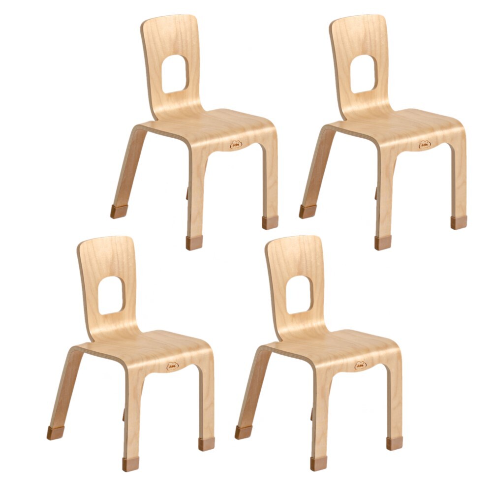 Jooyes Kids One Piece Bentwood Stackable Chair 4 Pack - H30cm Main image