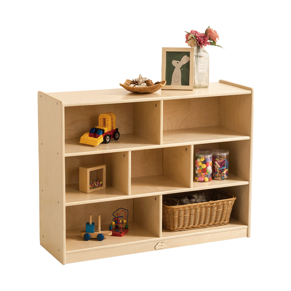 Jooyes 7 Cubby Storage Cabinet Kids Bookcase Organiser - H76cm Main image