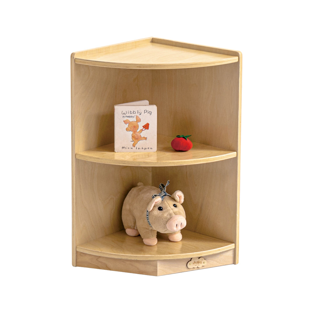 Jooyes Kids 2 Tier Corner Shelf Wooden Storage Cabinet Main image