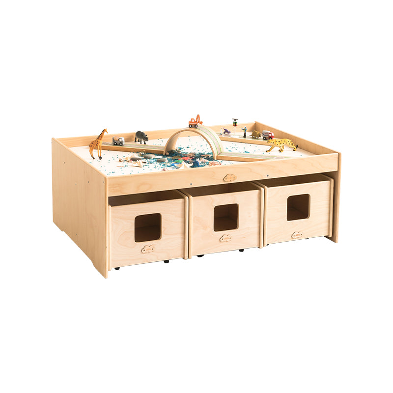 Jooyes Kids Wooden Activity Table With Storage Box Main image