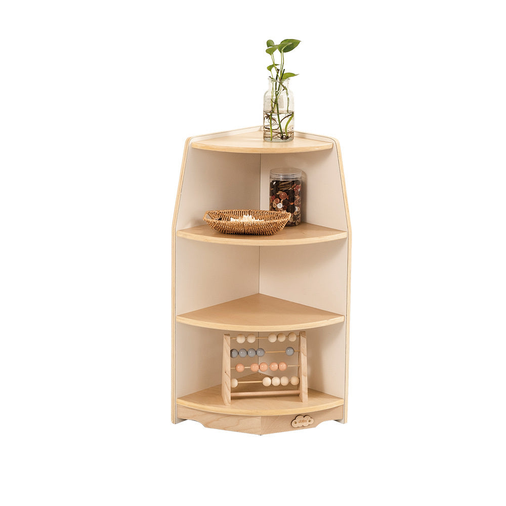 Jooyes Goteborg Kids 3 Tier Corner Shelf Wooden Storage Cabinet Main image