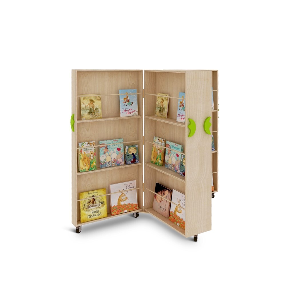 Jooyes Kids Foldable Bookcase Wooden Mobile Bookshelf Main image