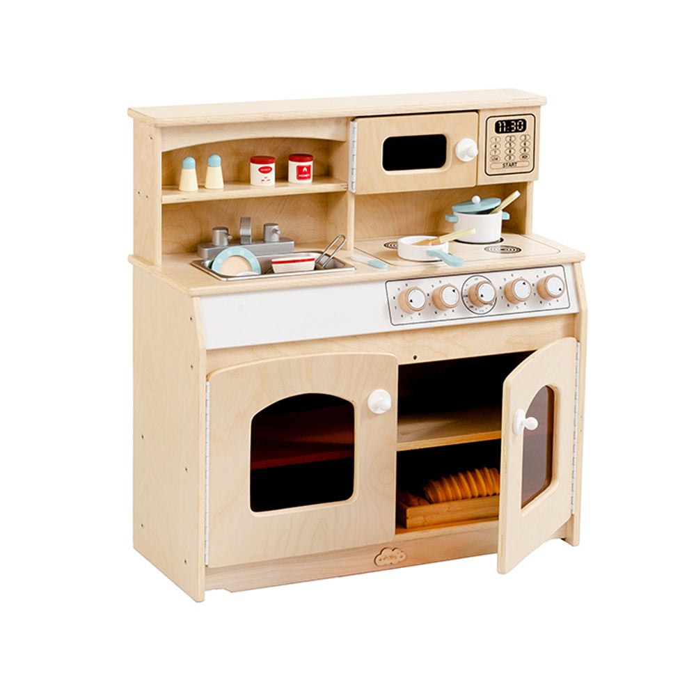 Jooyes Kids Wooden Play Kitchen 4-in-1 Main image