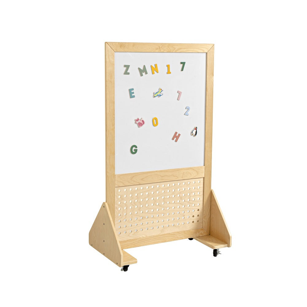 Jooyes Magnetic Mobile Discover Whiteboard with Pegboard - H140cm Main image