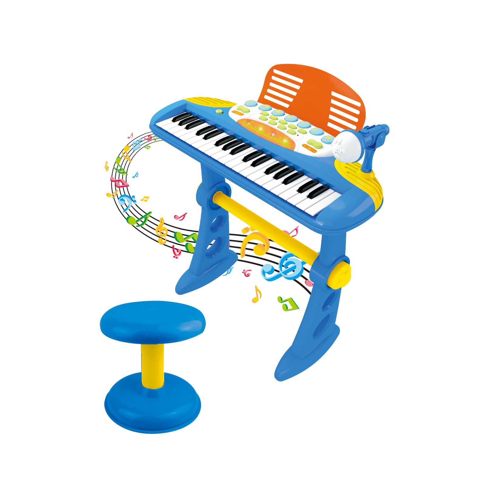 Children's Electronic Keyboard with Stand (Blue) Musical Instrument Toy Secondary image