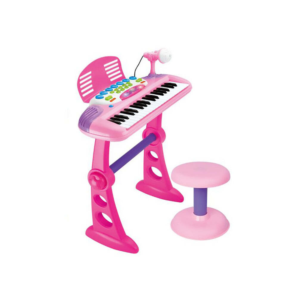 Children's Electronic Keyboard with Stand (Pink) Musical Instrument Toy Main image