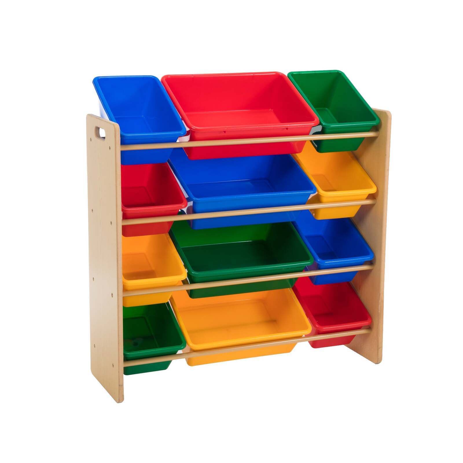 Kids Organiser Shelf Storage Rack for Toys - 12 Multicoloured Bins Main image