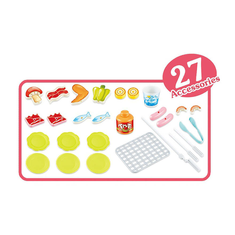 Kids Toy 27pc 33cm Rotating/Roasting BBQ Trolley w/Veggie/Fish/Meat/Light/Sound Secondary image