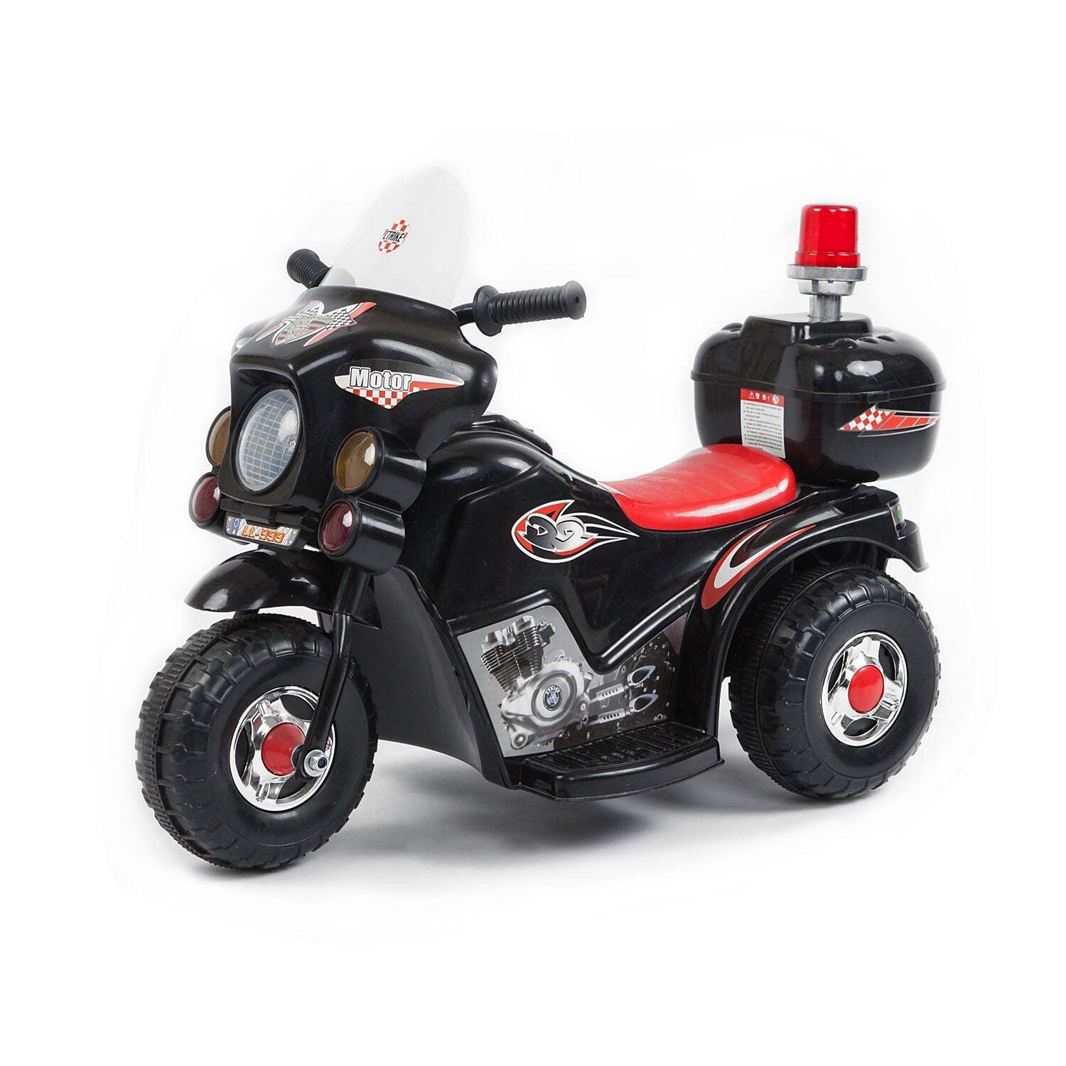 Children's Electric Ride-on Motorcycle (Black) Rechargeable, Up To 1Hr Main image