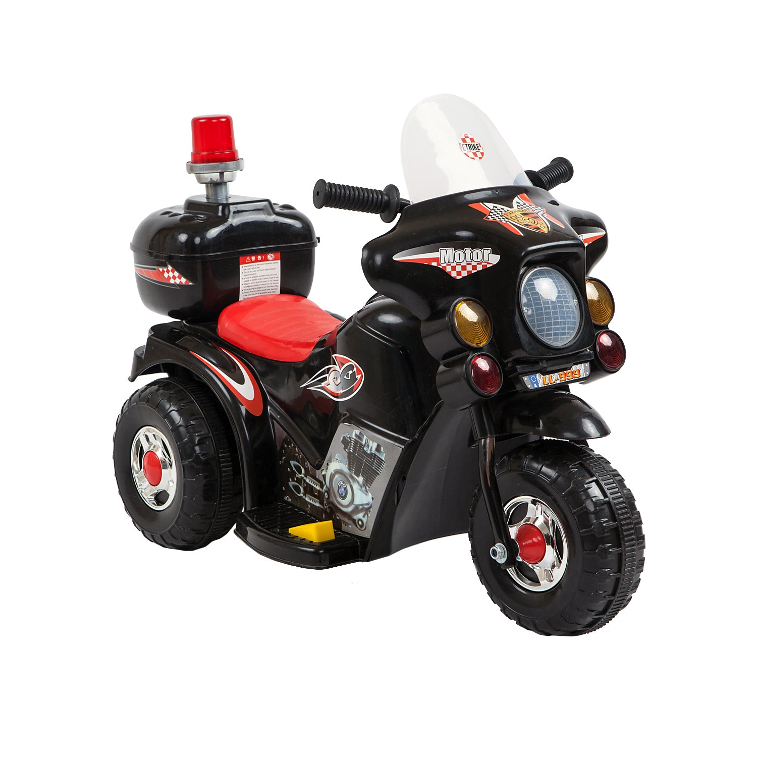 Children's Electric Ride-on Motorcycle (Black) Rechargeable, Up To 1Hr Secondary image