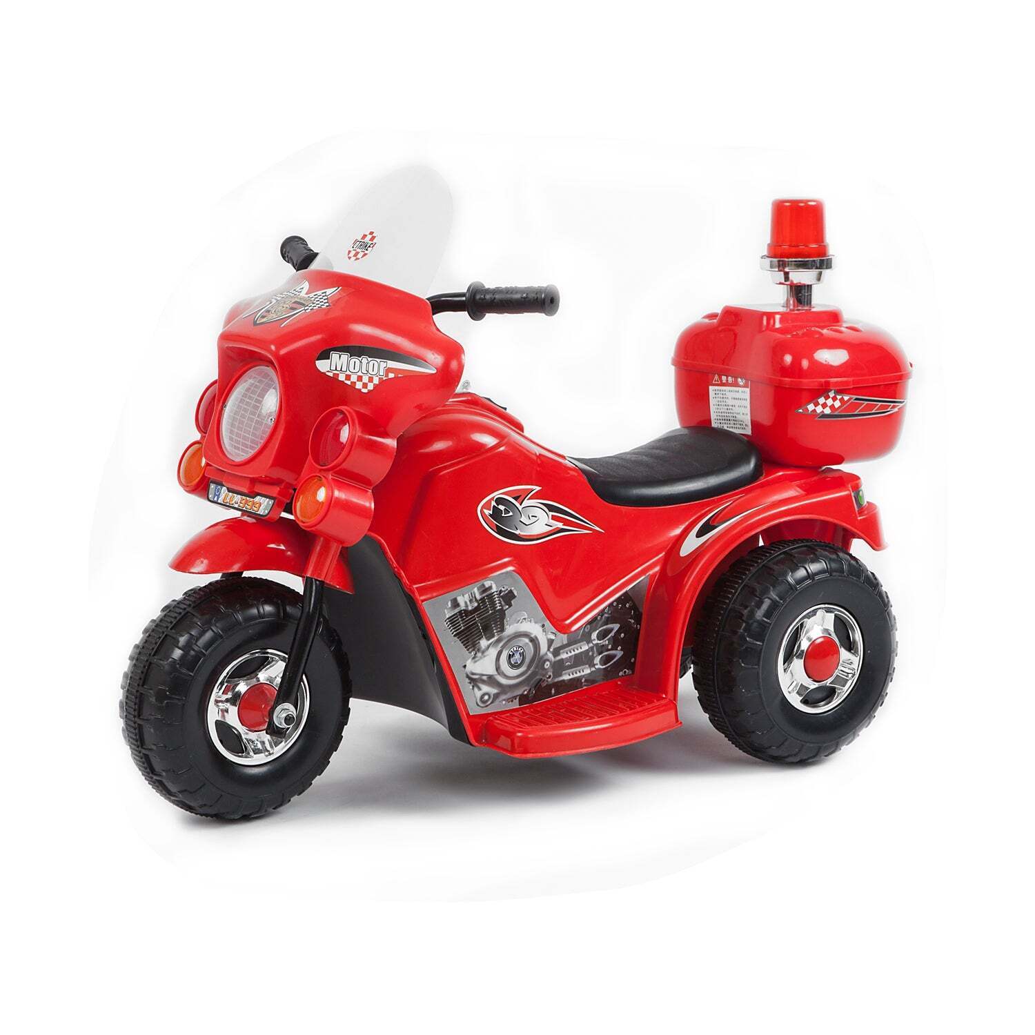 Children's Electric Ride-on Motorcycle (Red) Rechargeable, Up To 1Hr Main image