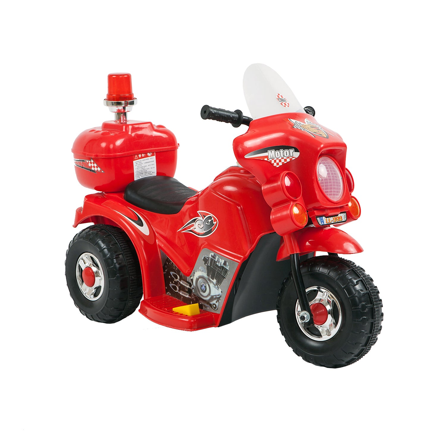 Children's Electric Ride-on Motorcycle (Red) Rechargeable, Up To 1Hr Secondary image