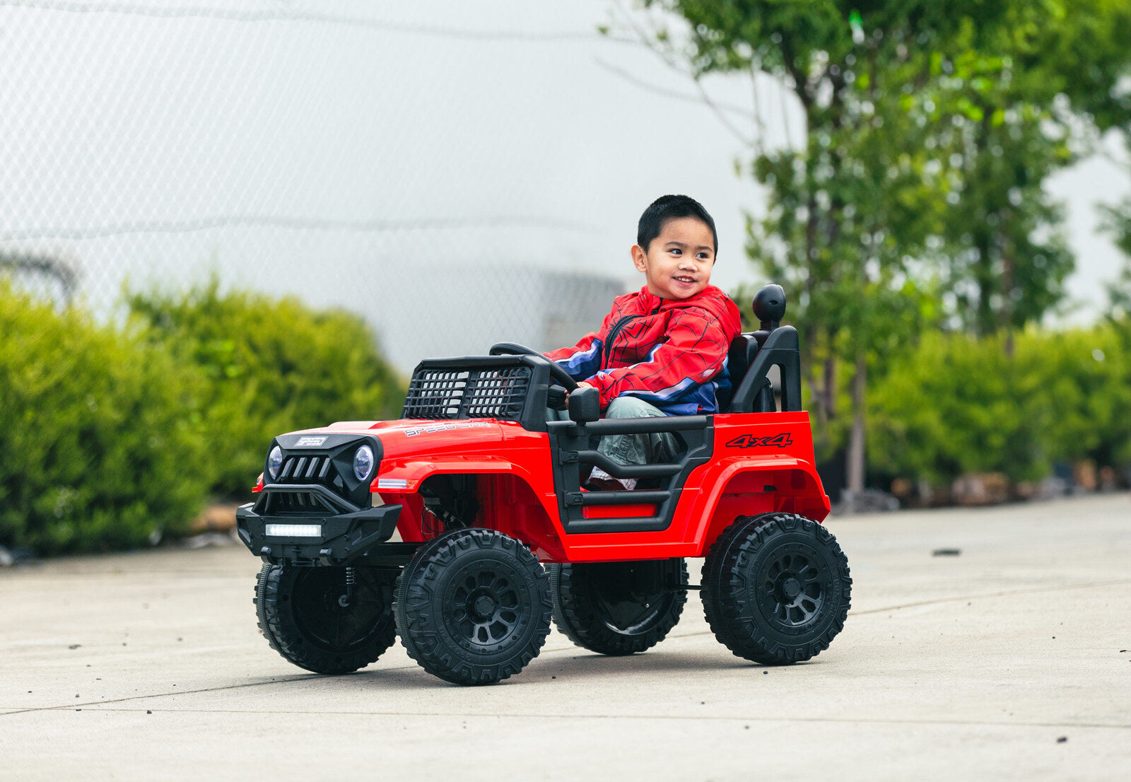 Jeep Inspired Remote Controlled Ride-on Electric Car (Red) Secondary image