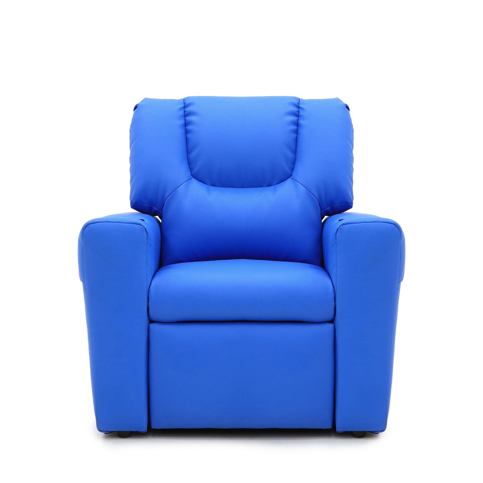 Blue Kids push back recliner chair with cup holder Secondary image