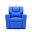Blue Kids push back recliner chair with cup holder
