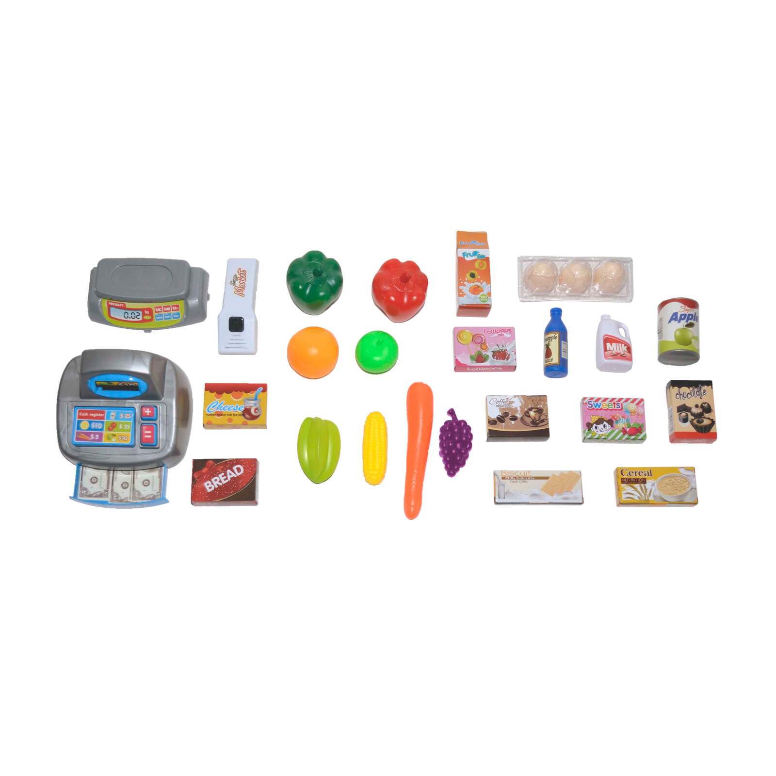 Children's Home Supermarket w/ Toy Cash Register, Trolly, Fruit & More Secondary image