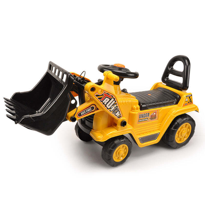 Ride-on Children's Digger (Yellow) w/ Interactive Gear Stick & Scoop Main image
