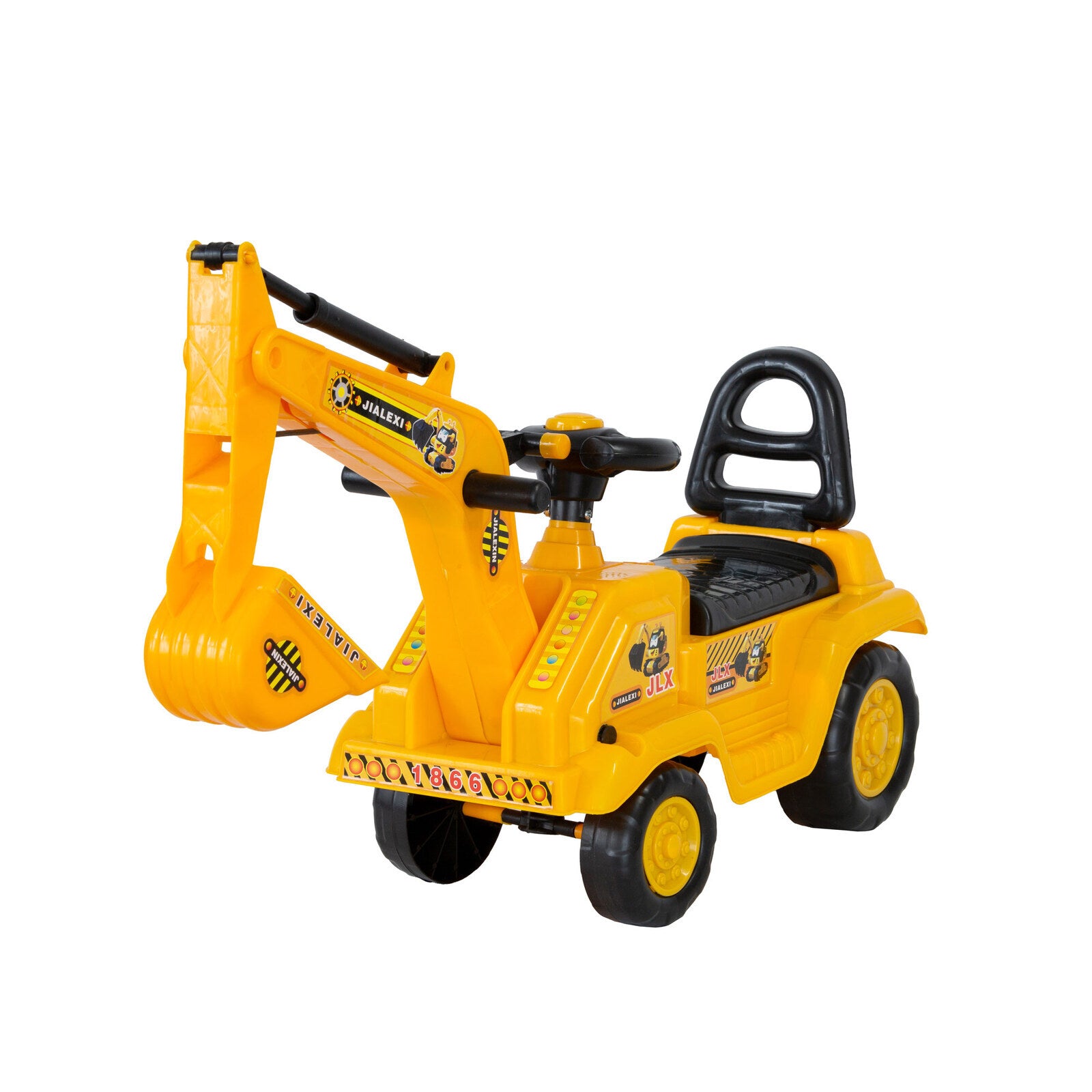 Ride-on Children’s Toy Excavator Truck (Yellow) Main image
