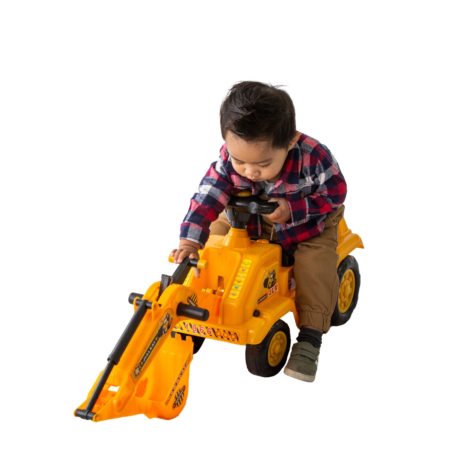 Ride-on Children’s Toy Excavator Truck (Yellow) Secondary image