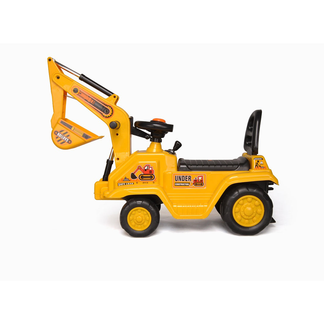 Ride-on Children's Excavator (Yellow) w/ Dual Operation Levers to Scoop Secondary image