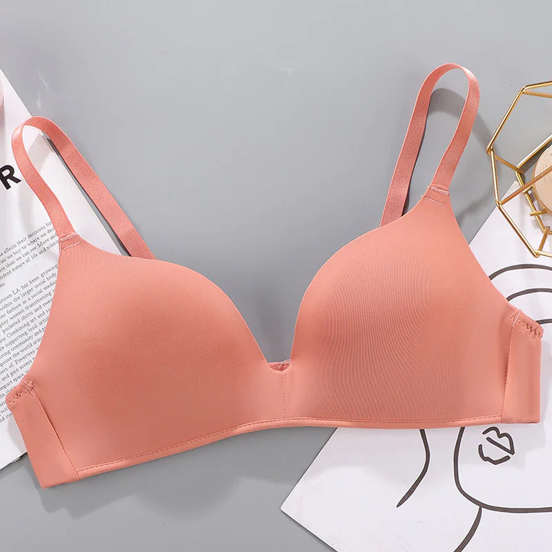 Breathable No Rims Gather Bra for Women