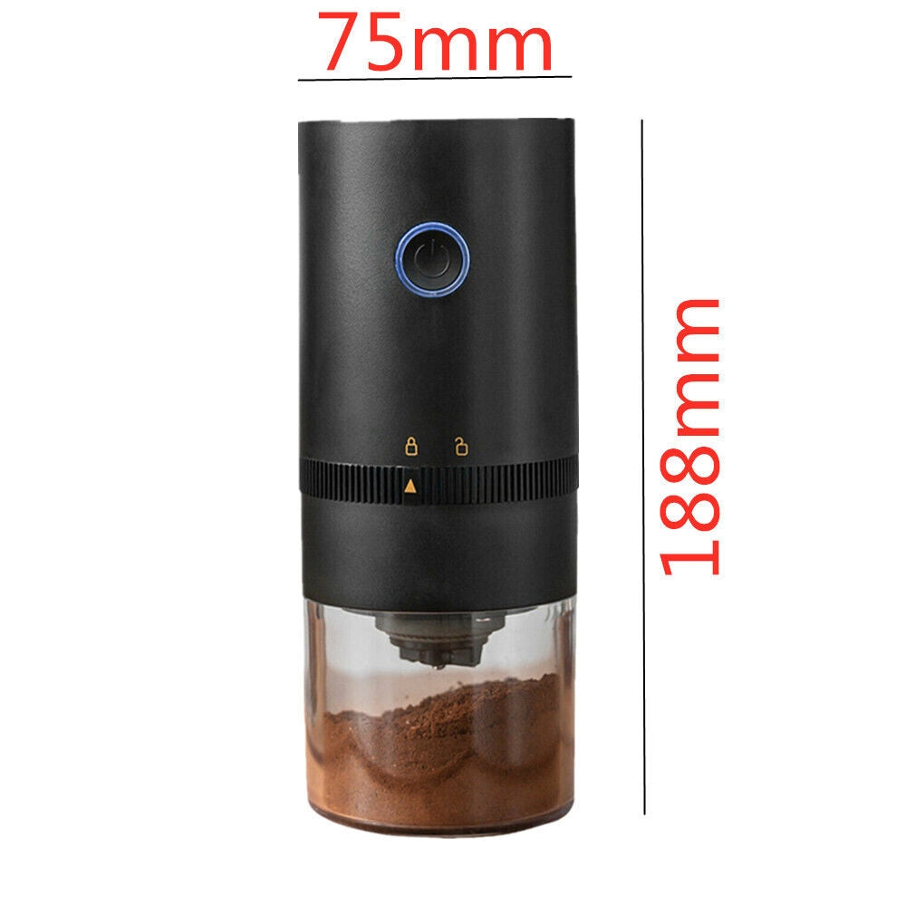 Electric Coffee Grinder Portable Black Secondary image